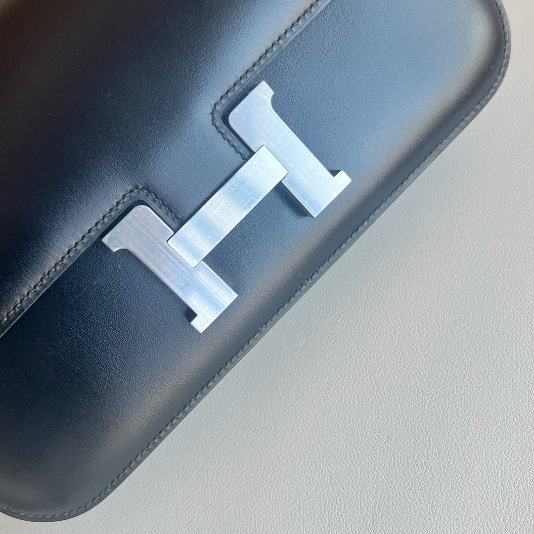 愛馬仕康康包鏡子款式 Hermès Constance elan 23 Mirror Style Box 黑色銀色五金