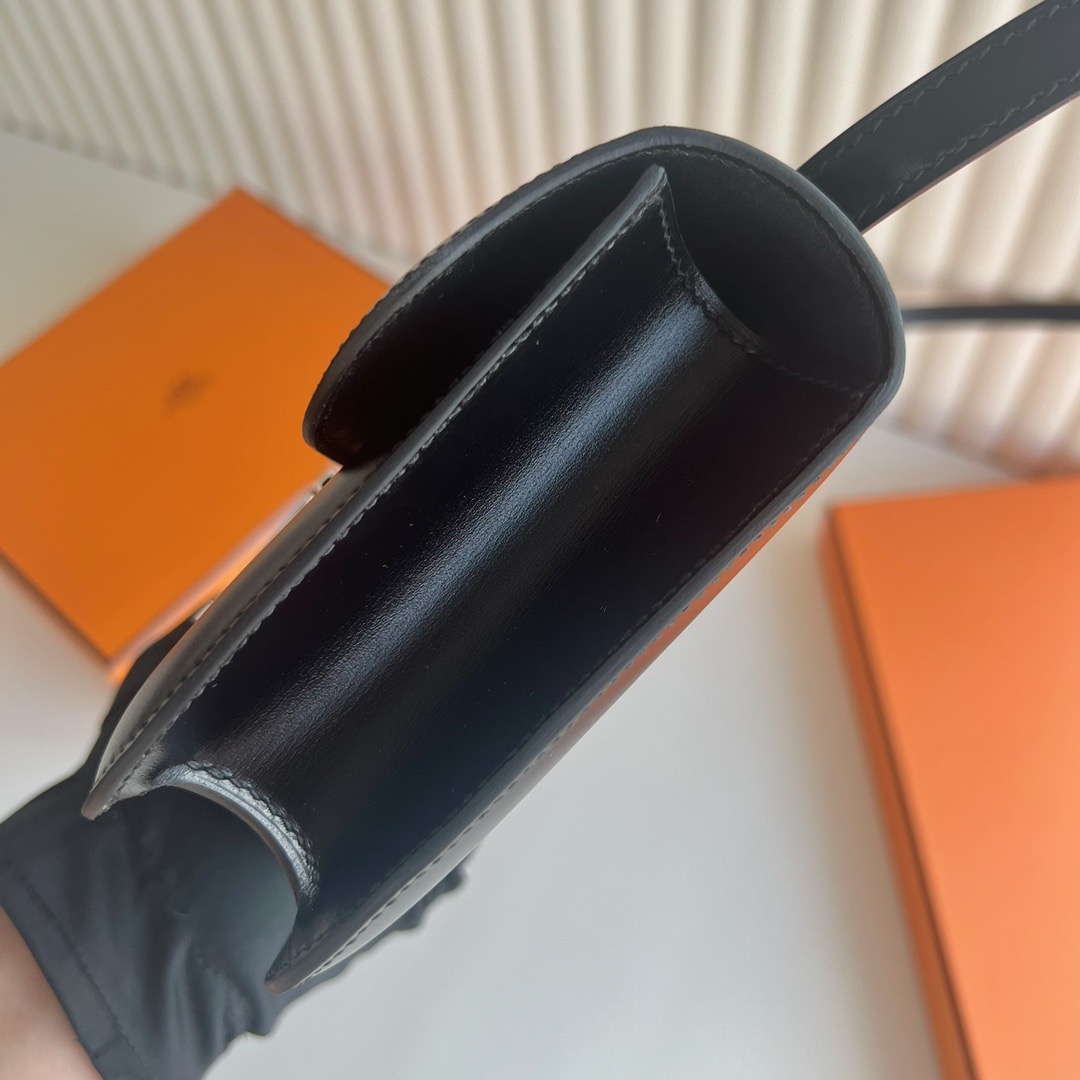 愛馬仕康康包鏡子款式 Hermès Constance elan 23 Mirror Style Box 黑色銀色五金