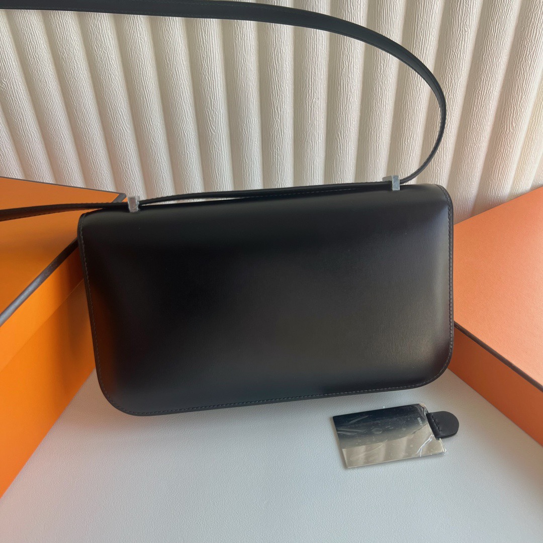 愛馬仕康康包鏡子款式 Hermès Constance elan 23 Mirror Style Box 黑色銀色五金