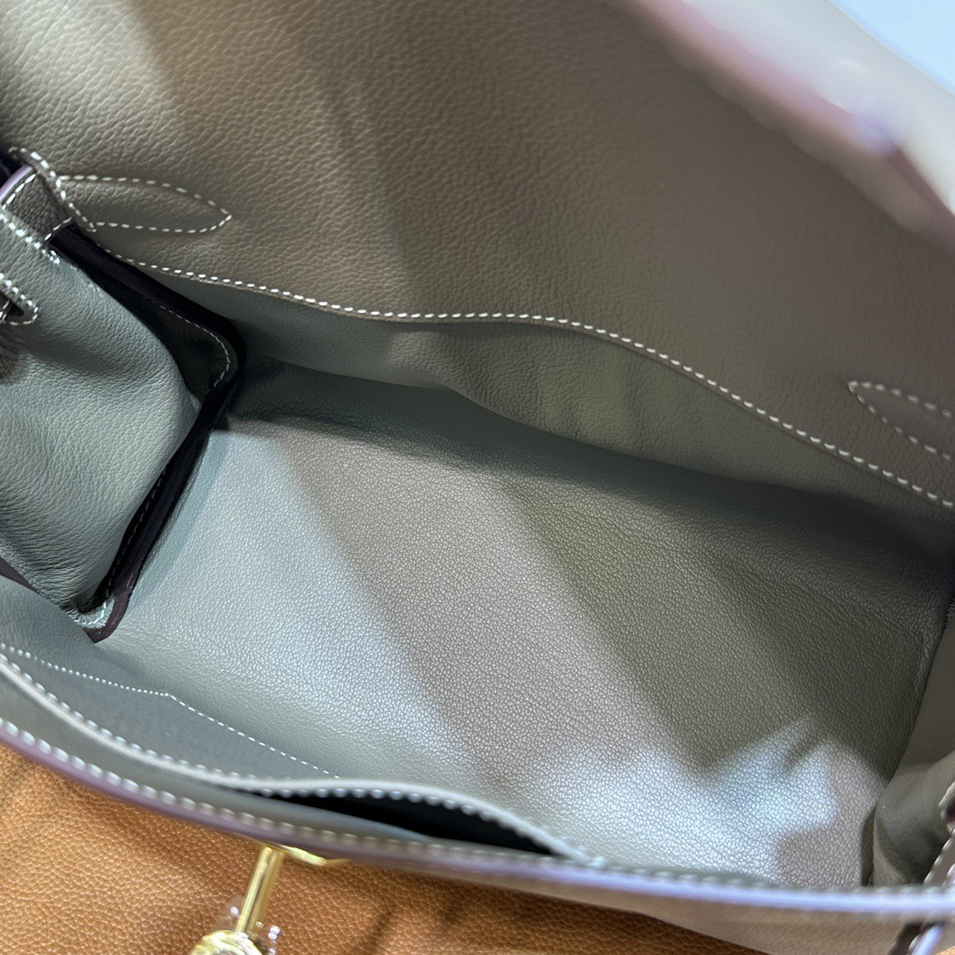 愛馬仕郵差包價格及圖片 Hermès Kelly Messenger Evercolor Etoupe大象灰 金色五金