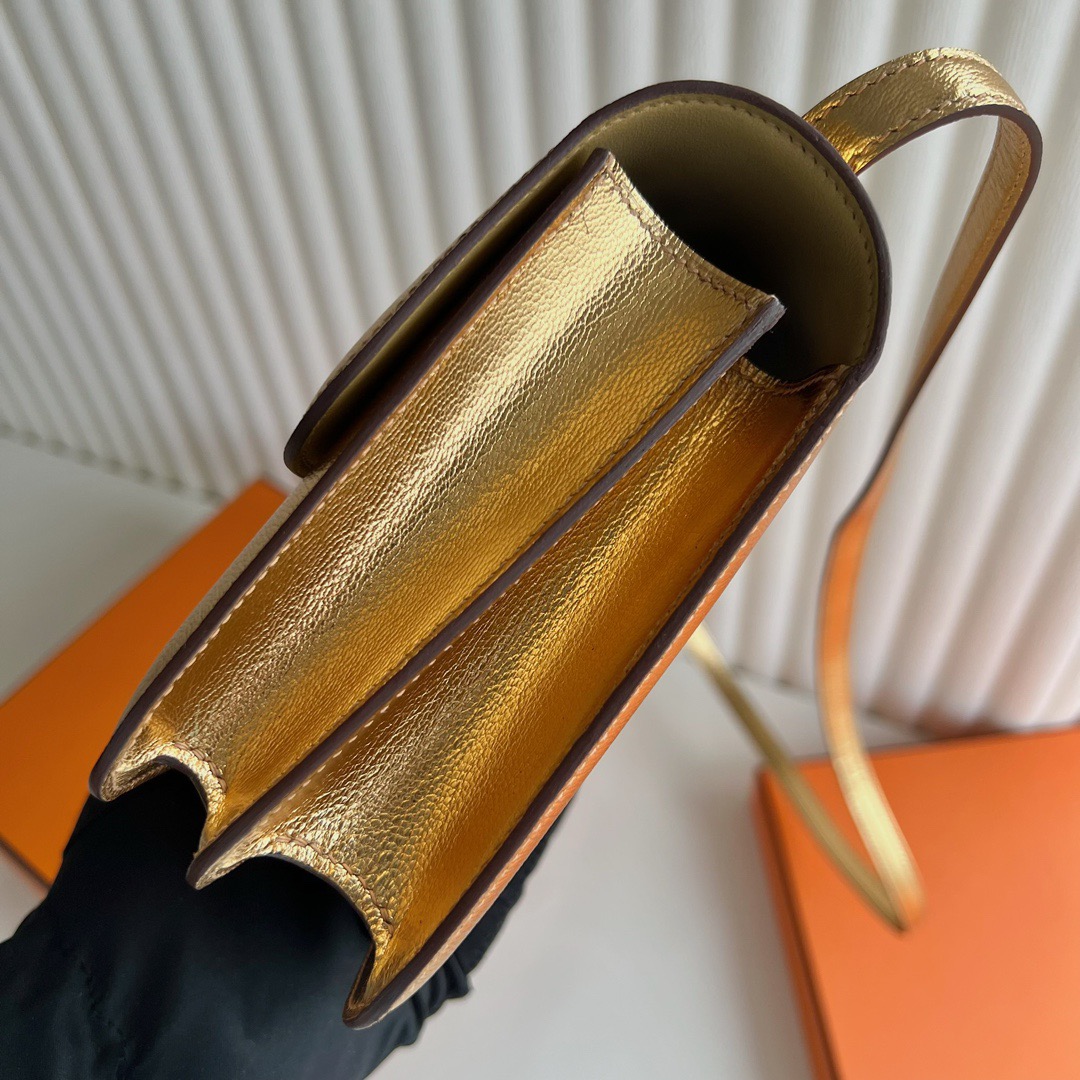 愛馬仕康康包價格 Hermès Constance 18 Mirror Style Chever Y9 DORE 鎏金色 金色五金