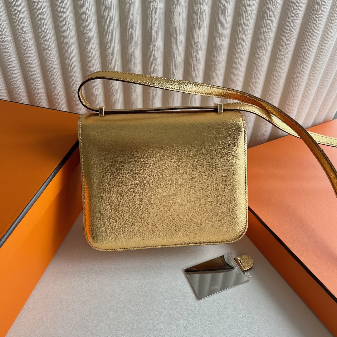 愛馬仕康康包價格 Hermès Constance 18 Mirror Style Chever Y9 DORE 鎏金色 金色五金