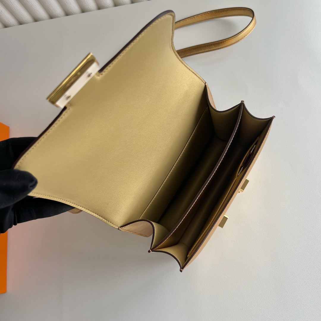 愛馬仕康康包價格 Hermès Constance 18 Mirror Style Chever Y9 DORE 鎏金色 金色五金