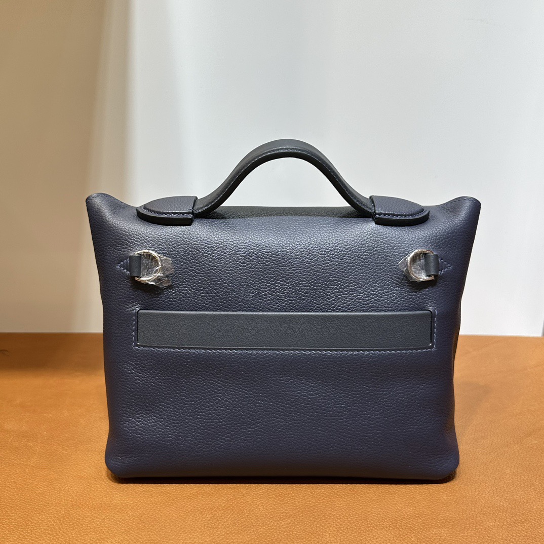 愛馬仕2424迷你包的價格 Hermès Mini 24 24 Touch Evercolor/Ostrich Bleu Niut午夜藍/3Y Caban水兵藍