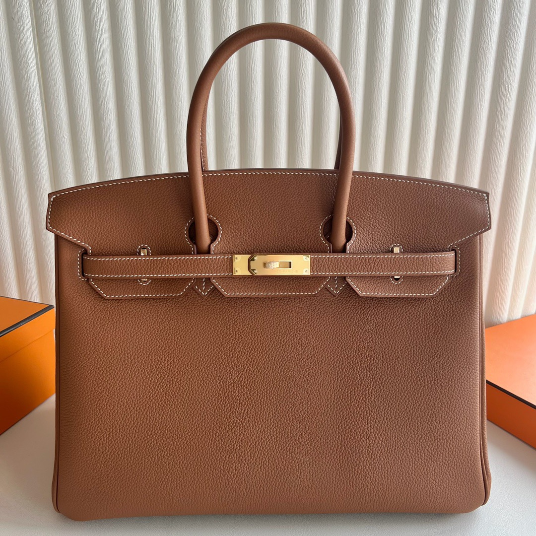 愛馬仕包包女士及圖片价格 Hermès Birkin 35cm Togo 金棕色金色五金