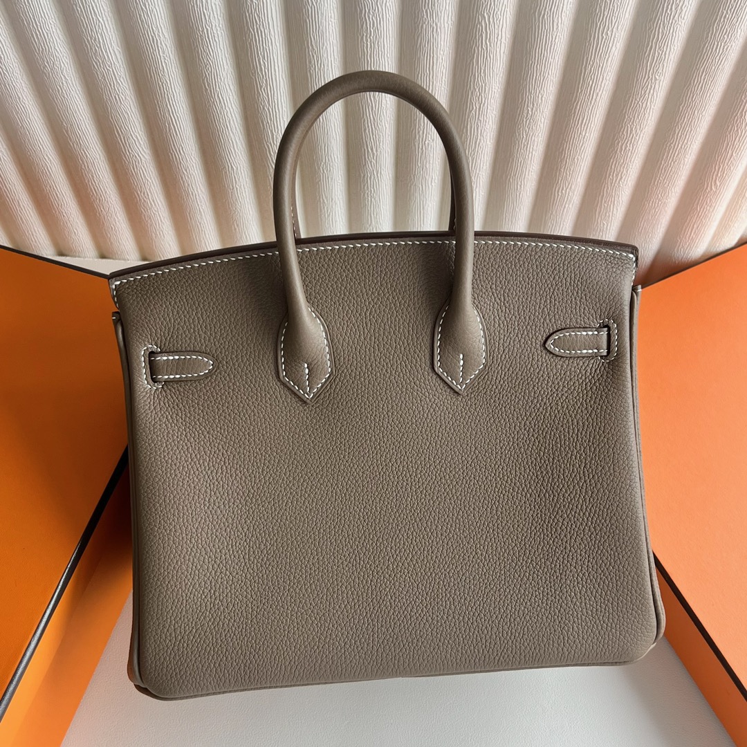 愛馬仕經典女包價格 Hermès Birkin 25 Togo Color Etoupe大象灰金色五金
