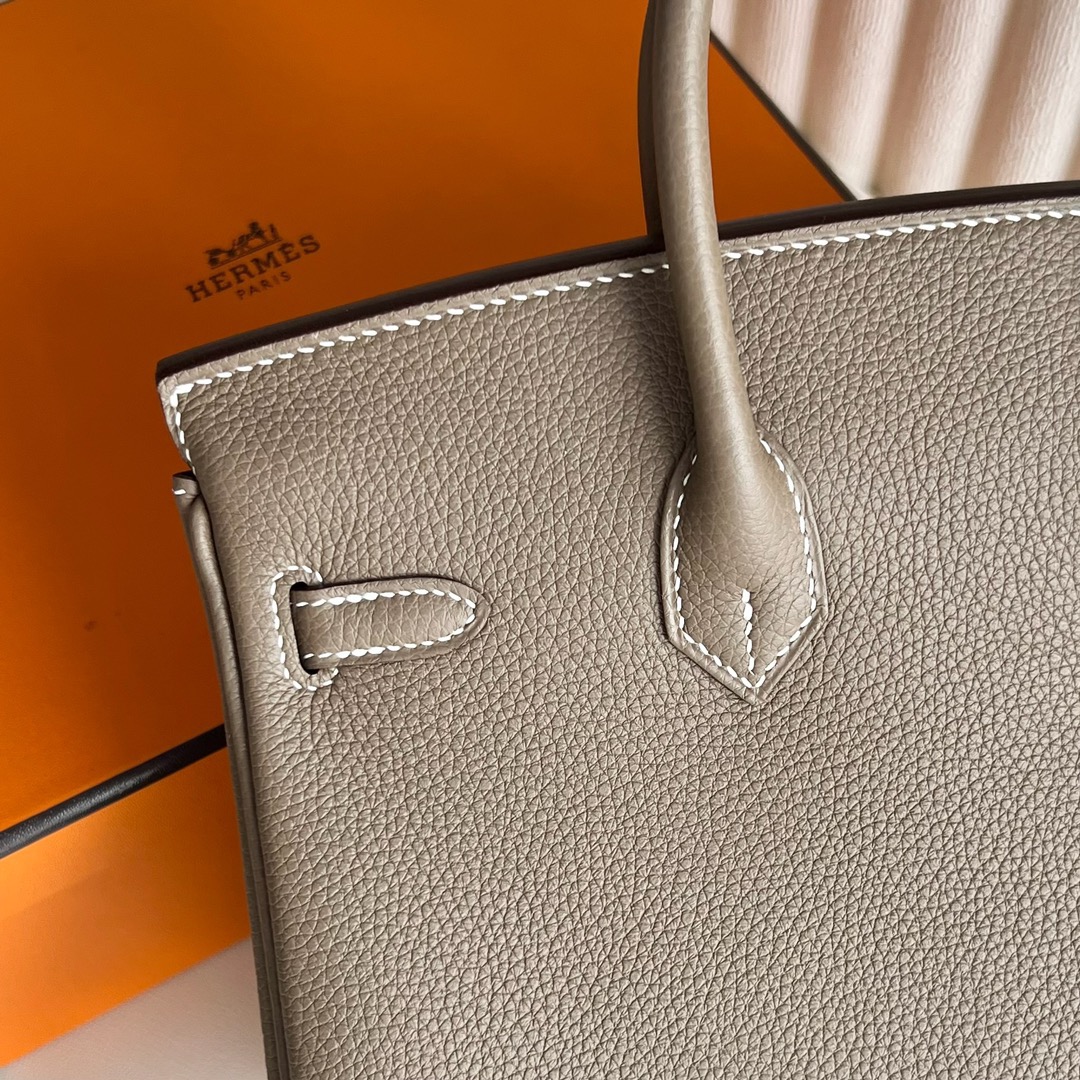 愛馬仕經典女包價格 Hermès Birkin 25 Togo Color Etoupe大象灰金色五金