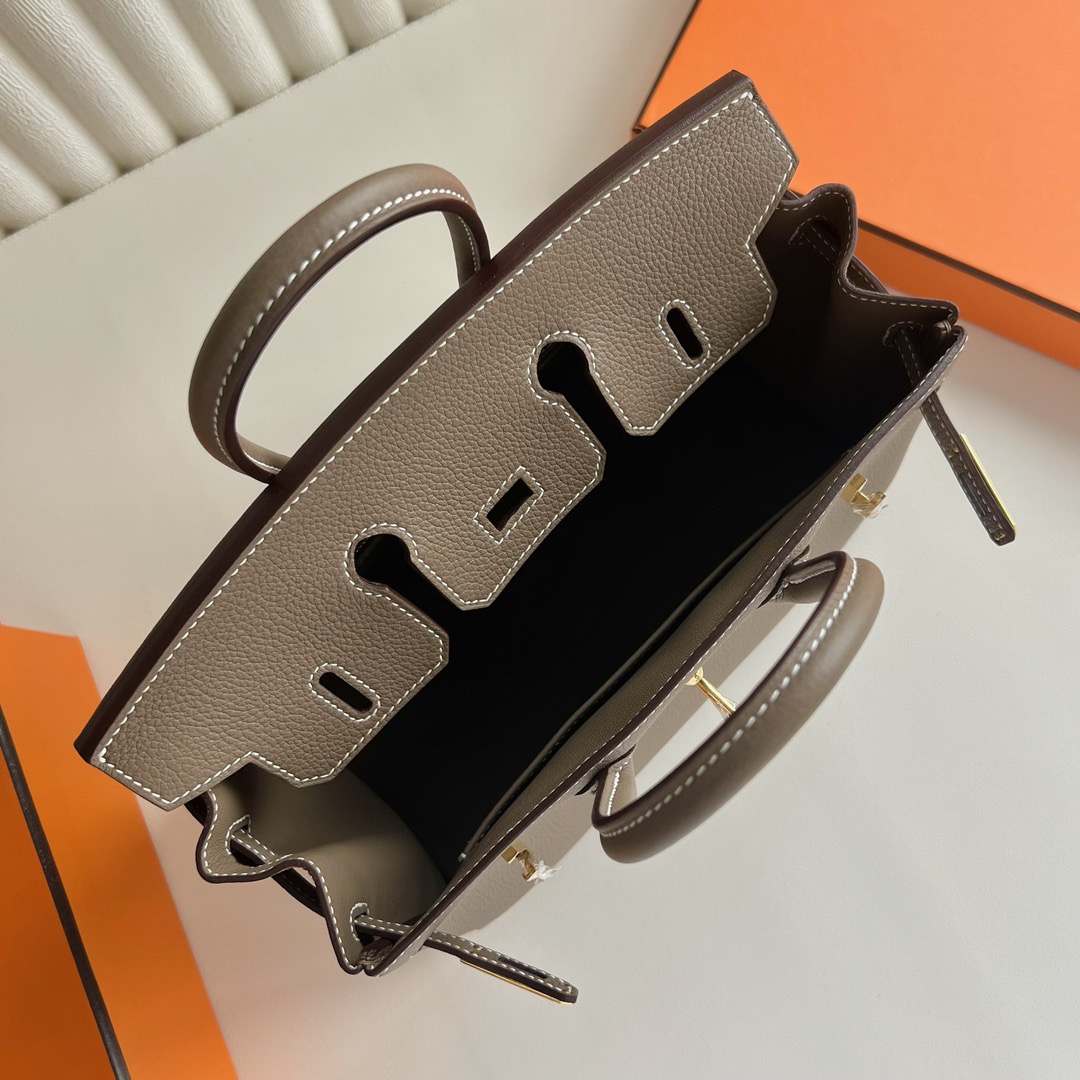 愛馬仕經典女包價格 Hermès Birkin 25 Togo Color Etoupe大象灰金色五金