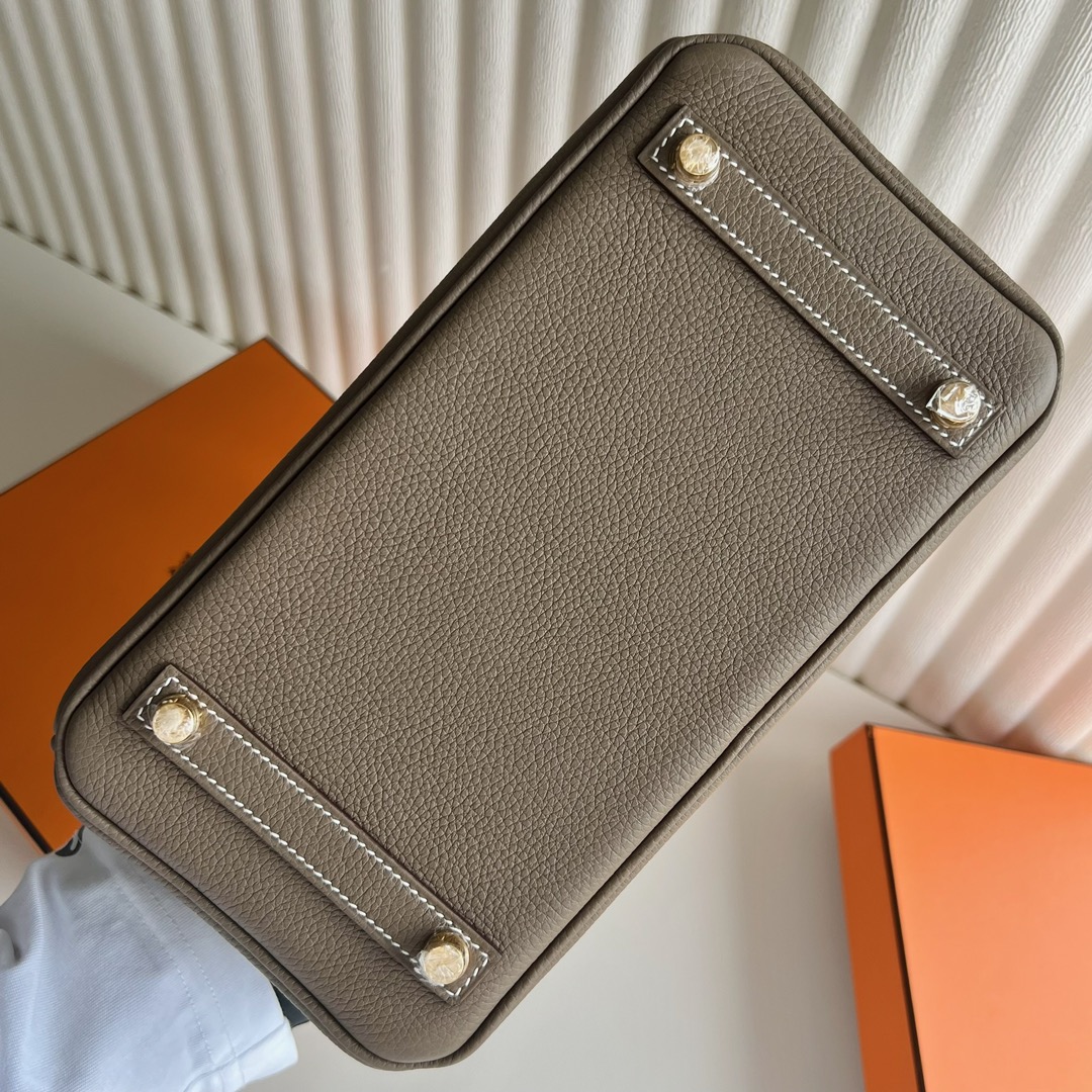 愛馬仕經典女包價格 Hermès Birkin 25 Togo Color Etoupe大象灰金色五金