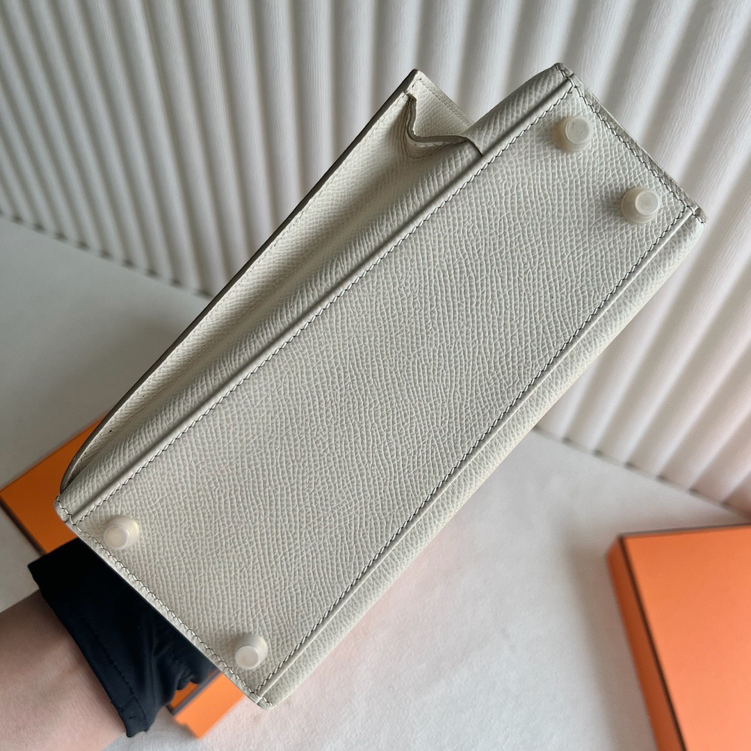 愛馬仕雙面Kelly包多少錢 Hermès Kelly Desordre Epsom 奶昔白Craie金色五金