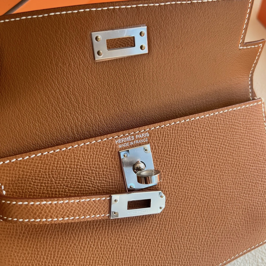 愛馬仕雙面Kelly包價格 Hermès Kelly Desordre Epsom CK37 Gold金棕色 銀色五金
