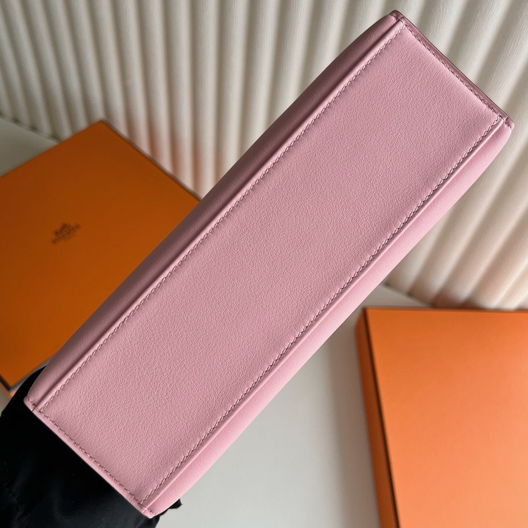 愛馬仕女包香港價格 Hermès Mini Kelly Pochette Swift 3Q Rose Sakura 新粉色銀色五金
