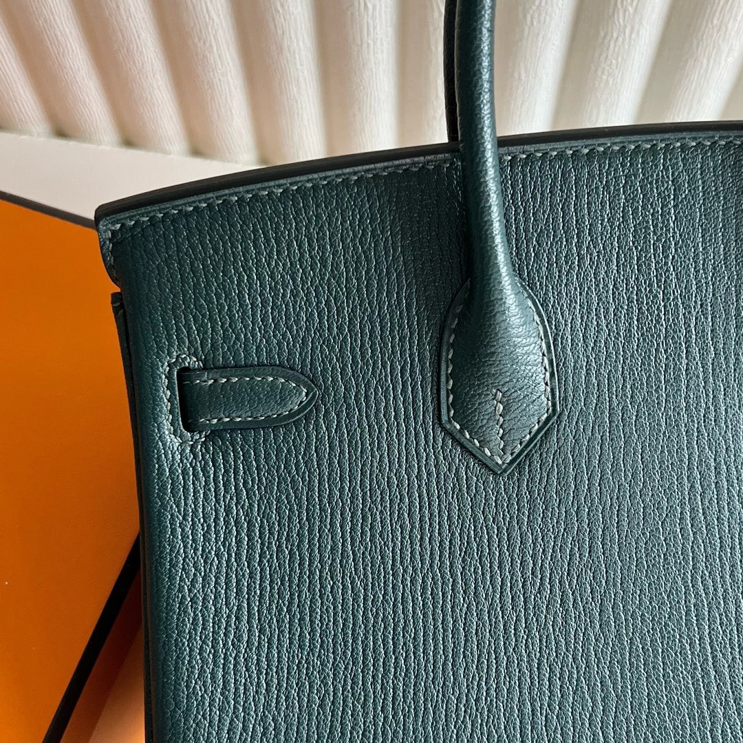 愛馬仕新款包包網站 Hermès Birkin 25 山羊皮 6O Vert cypres松柏綠柏樹綠銀色五金
