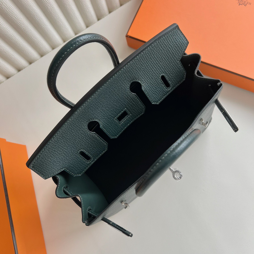 愛馬仕新款包包網站 Hermès Birkin 25 山羊皮 6O Vert cypres松柏綠柏樹綠銀色五金