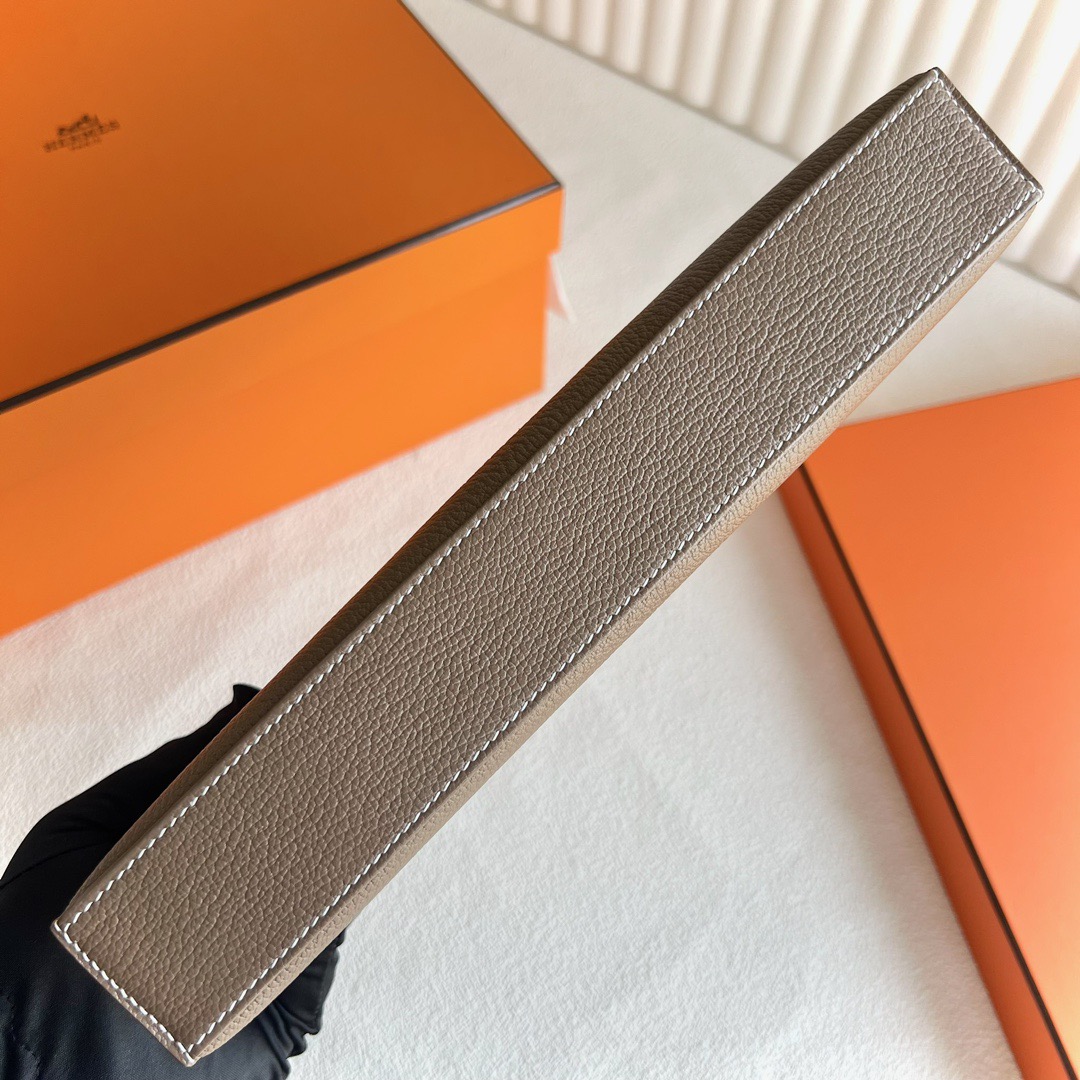 愛馬仕包包網站價格 Hermès Kelly Elan 27 山羊皮 CK18 Etoupe 大象灰銀色五金