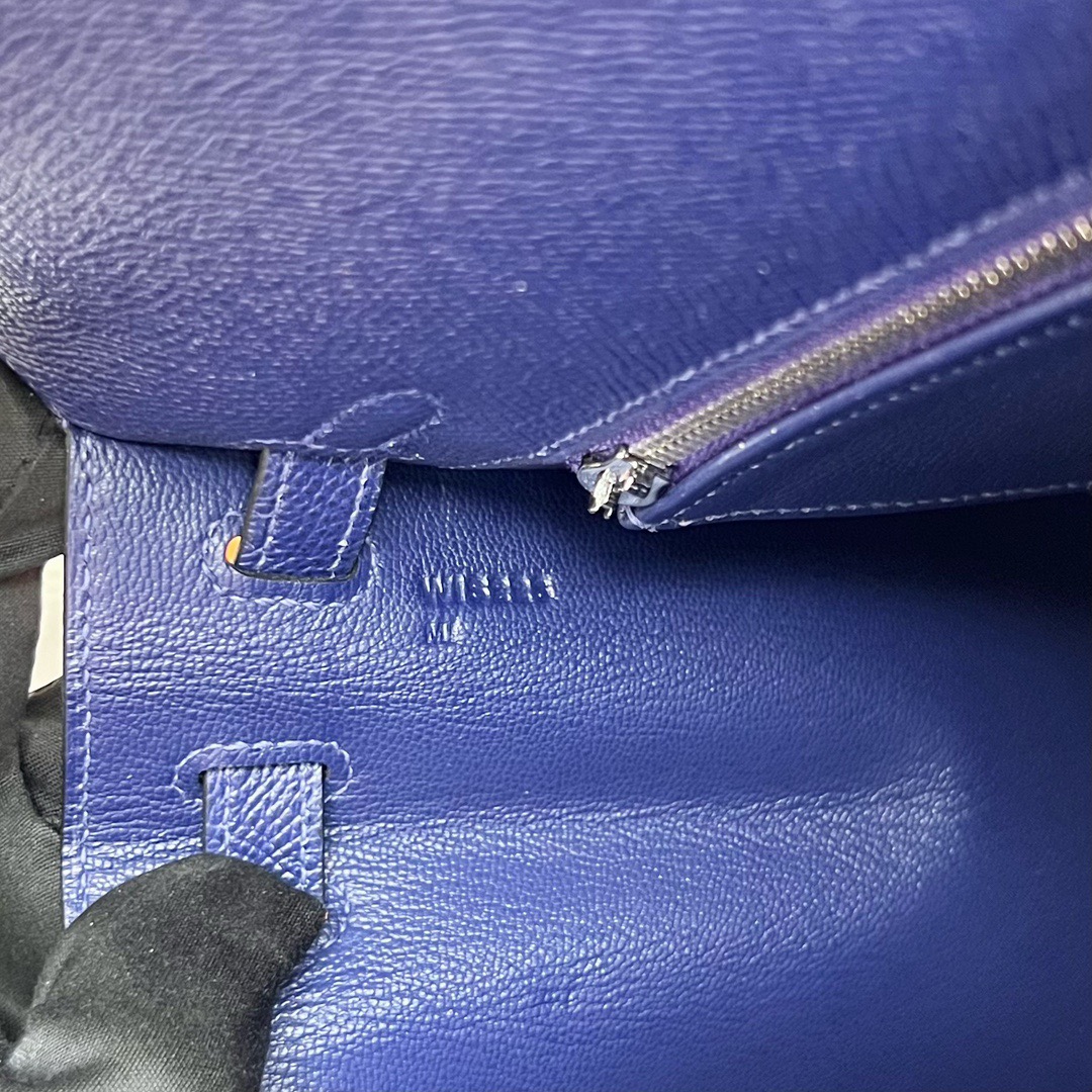 愛馬仕凱莉包包25多少錢 Hermès Kelly 25 Epsom 7T Blue electric電光藍銀色五金