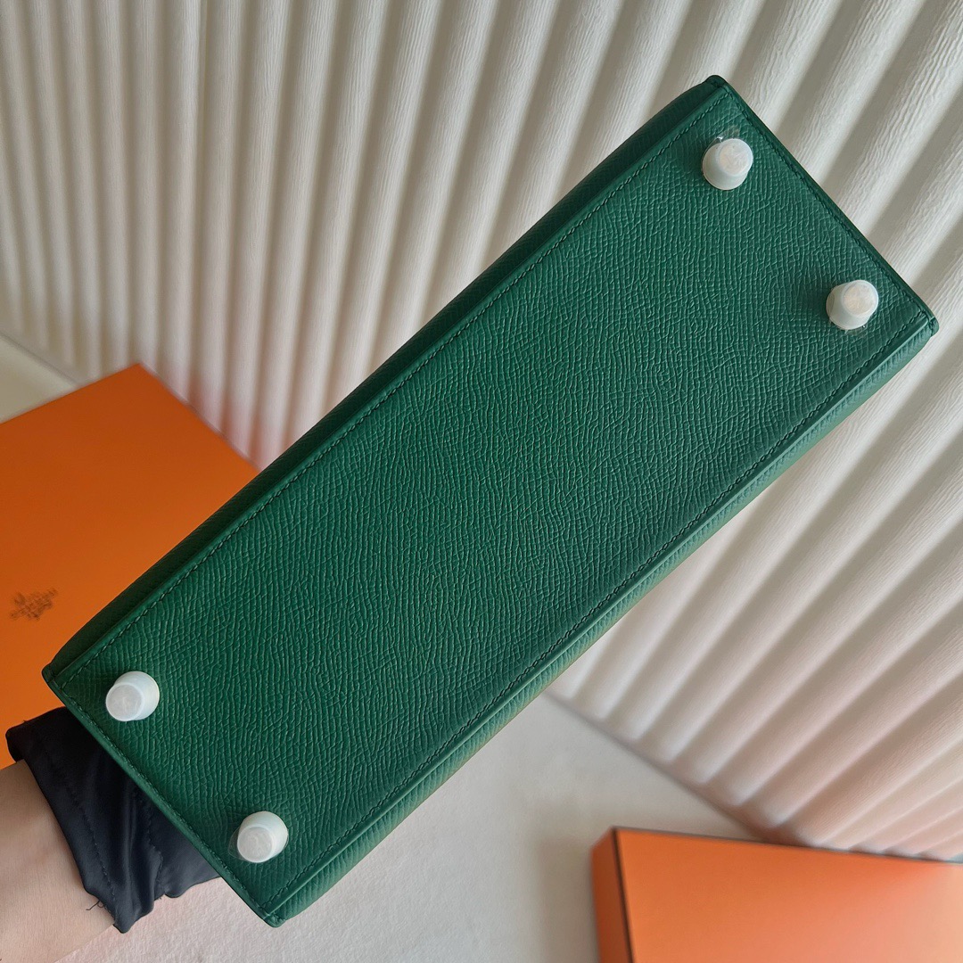 愛馬仕凱莉包25寸價格Hermès Kelly 25 Epsom O6 Vert Jade帝王綠金色五金