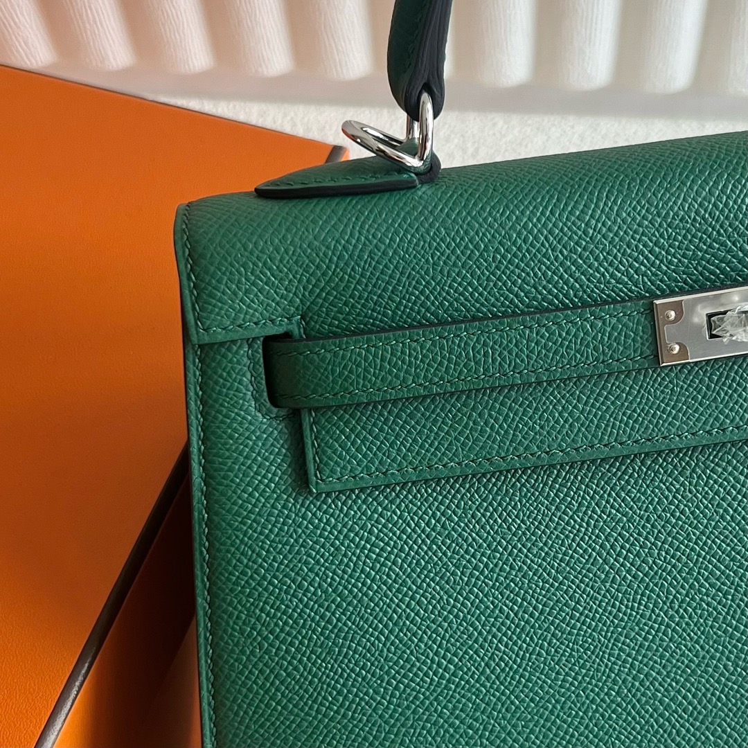 愛馬仕凱莉包官方價格 Hermès Kelly 25 Epsom O6 Vert Jade帝王綠銀色五金