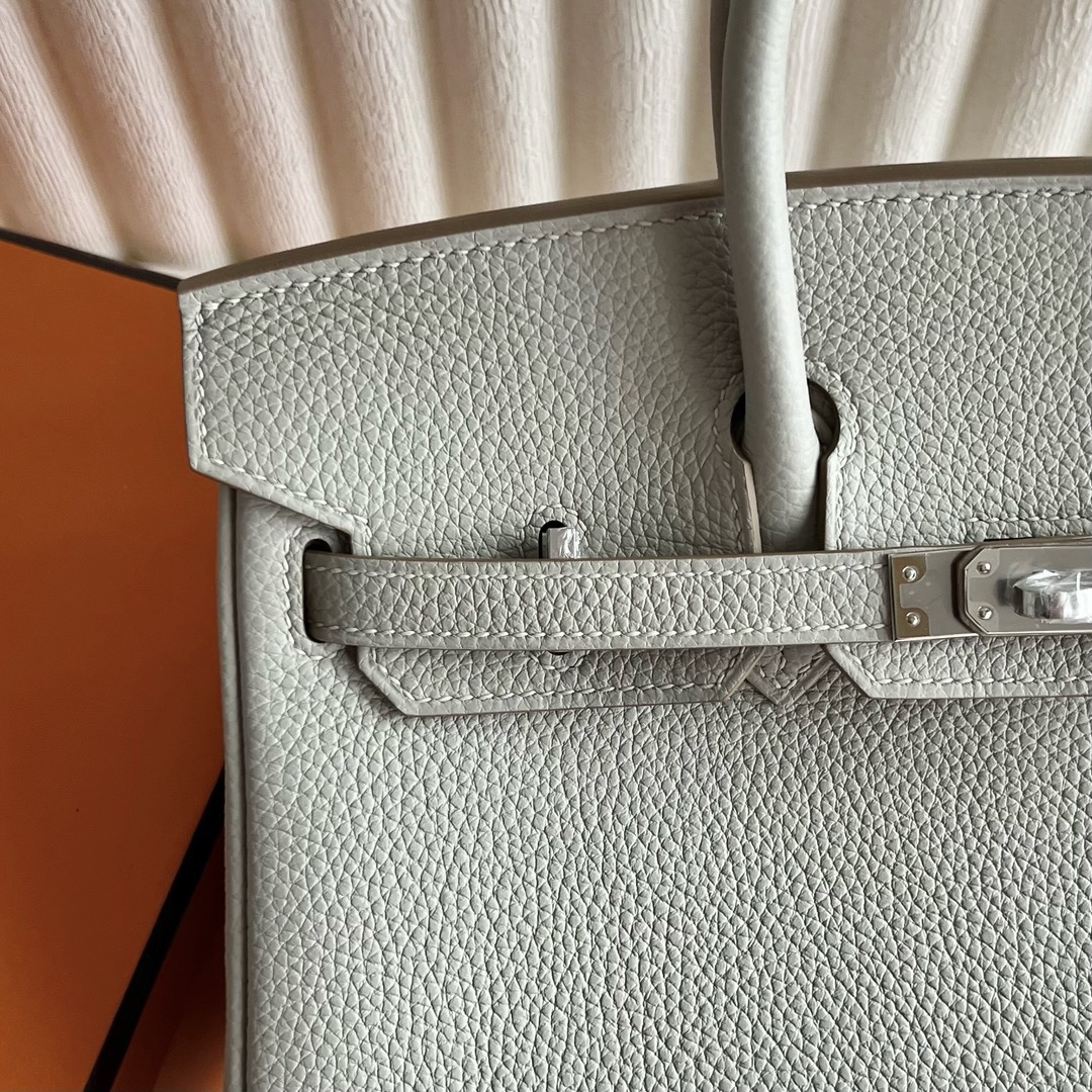 愛馬仕鉑金包多少錢一隻 Hermès Birkin 25 Togo Leather Gris Perle珍珠灰銀色五金