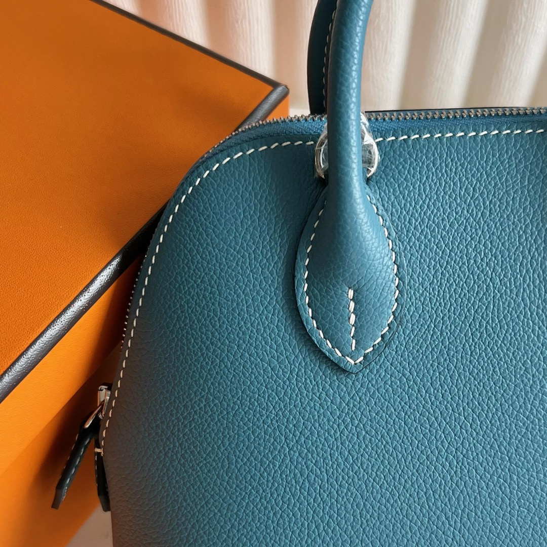 愛馬仕印尼旗艦店價格 Hermès Mini Bolide 20 Evercolor D2 New Bleu Jeans新牛仔藍銀色五金