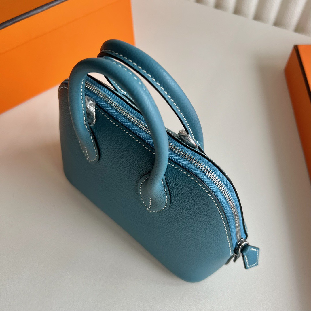 愛馬仕印尼旗艦店價格 Hermès Mini Bolide 20 Evercolor D2 New Bleu Jeans新牛仔藍銀色五金