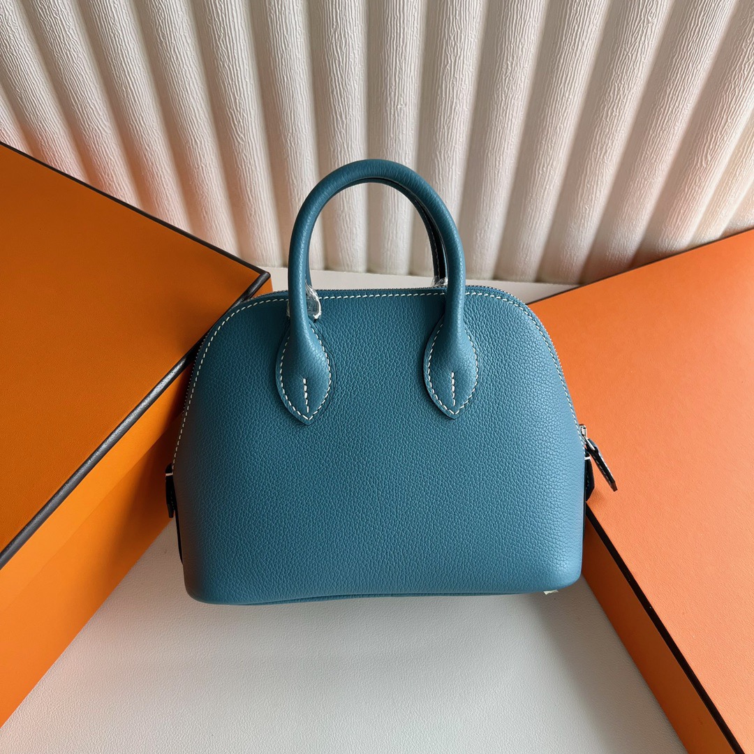 愛馬仕印尼旗艦店價格 Hermès Mini Bolide 20 Evercolor D2 New Bleu Jeans新牛仔藍銀色五金