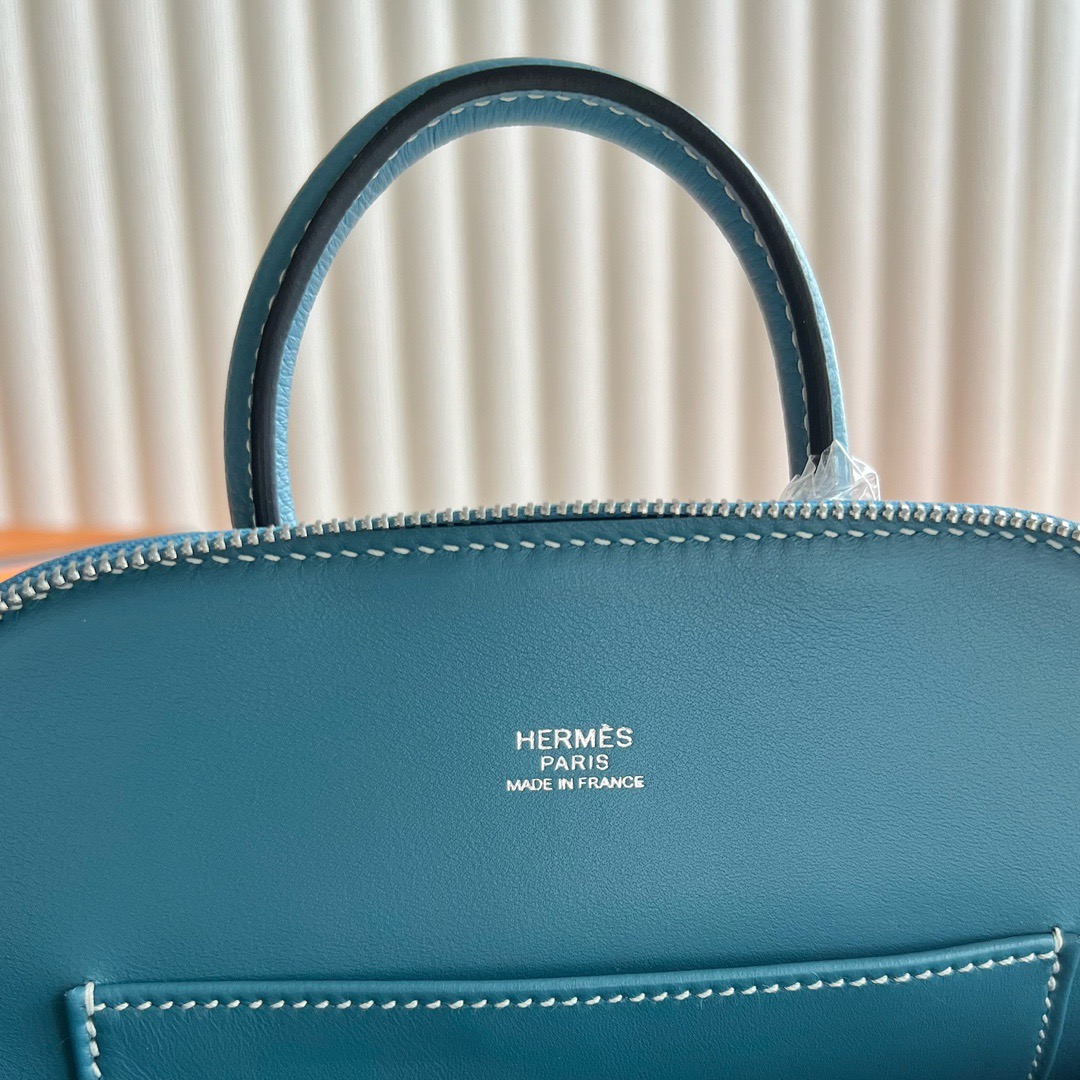 愛馬仕印尼旗艦店價格 Hermès Mini Bolide 20 Evercolor D2 New Bleu Jeans新牛仔藍銀色五金