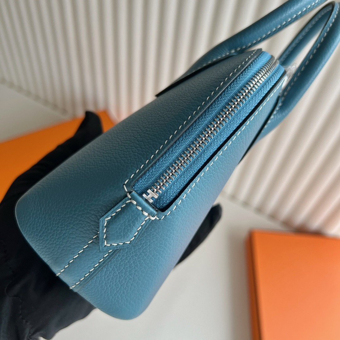 愛馬仕印尼旗艦店價格 Hermès Mini Bolide 20 Evercolor D2 New Bleu Jeans新牛仔藍銀色五金