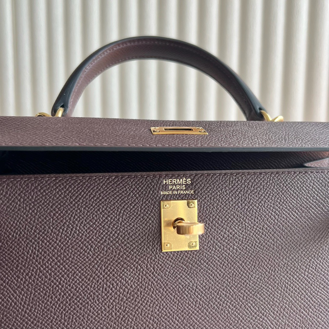 愛馬仕包包泰國旗艦店 Hermès Kelly 25 Epsom 0G Rouge Sellier馬鞍紅金色五金