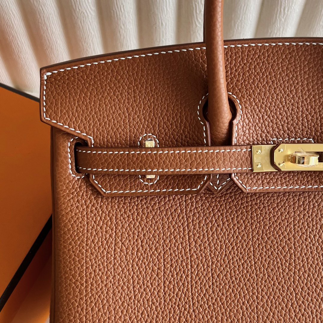 愛馬仕鉑金包多少錢 Hermès Birkin 25 Togo 牛頸紋皮 金棕色金色五金