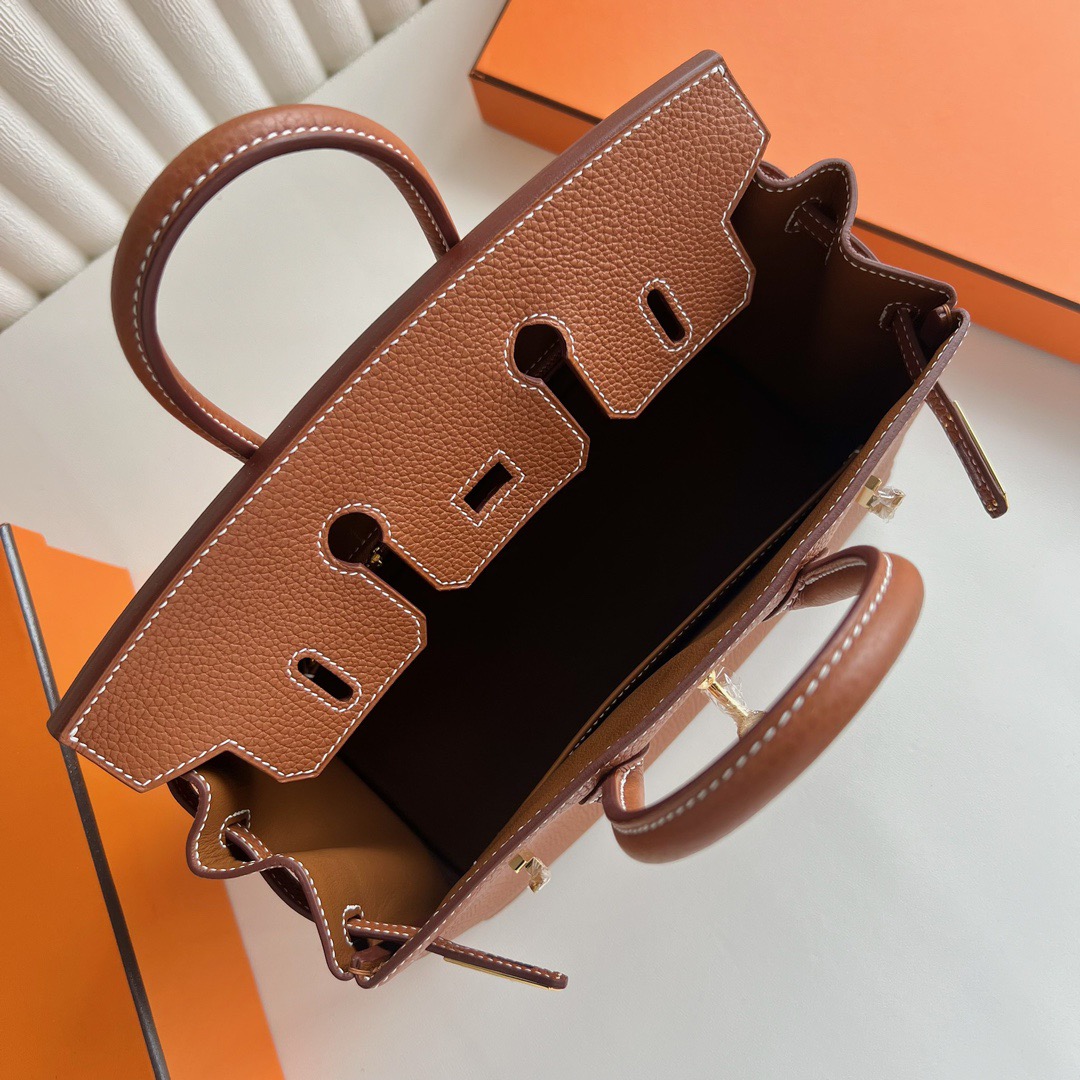 愛馬仕鉑金包多少錢 Hermès Birkin 25 Togo 牛頸紋皮 金棕色金色五金