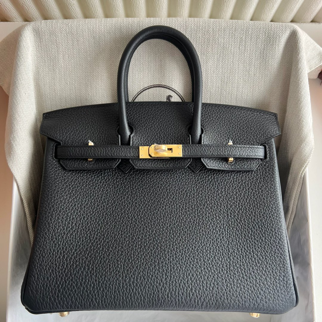 愛馬仕鉑金包圖片網站 Hermès Birkin 25 Togo Leather Noir黑色金色五金