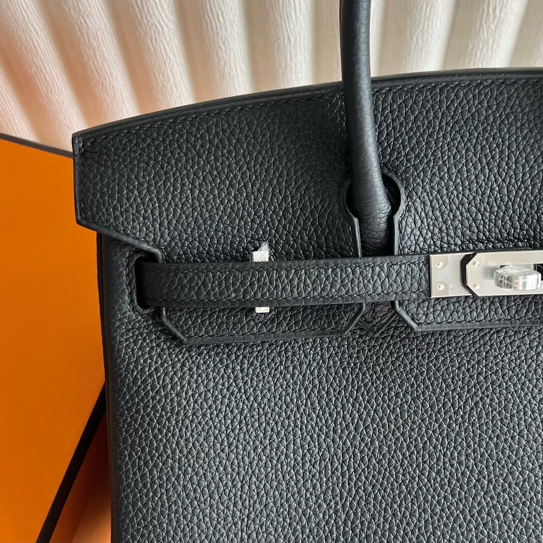 愛馬仕鉑金包經典款顏色 Hermès Birkin 25 Togo Leather Noir 黑色銀色五金