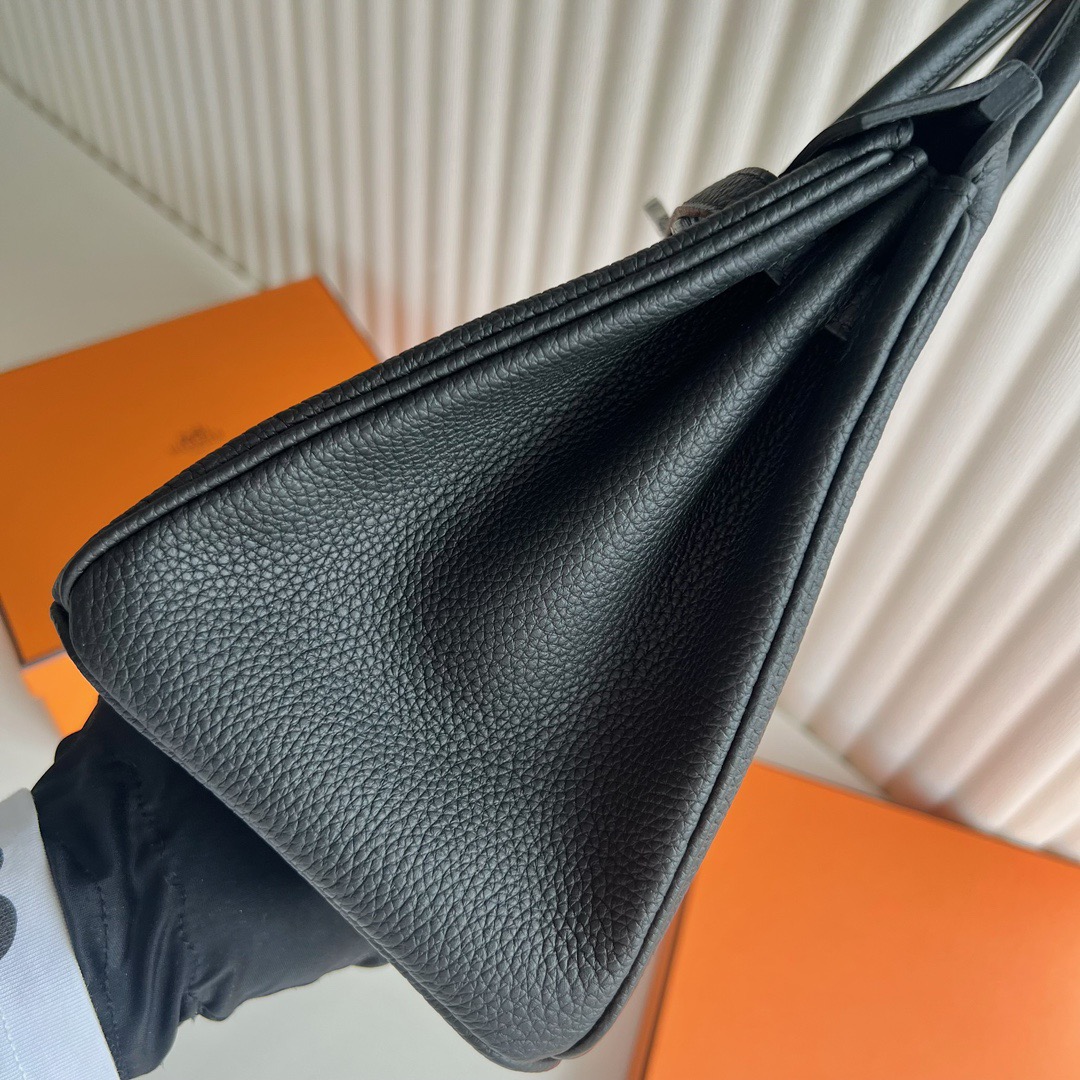 愛馬仕鉑金包經典款顏色 Hermès Birkin 25 Togo Leather Noir 黑色銀色五金