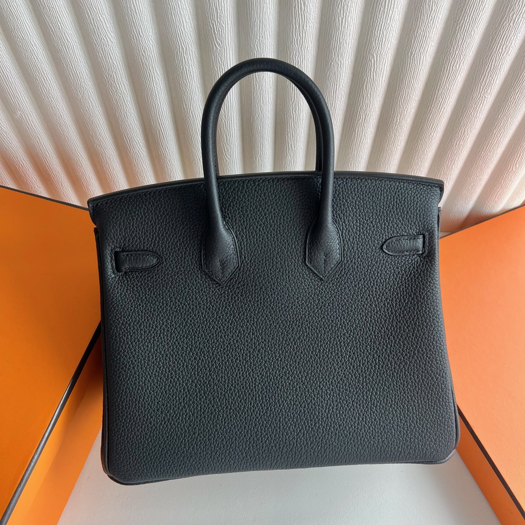愛馬仕鉑金包經典款顏色 Hermès Birkin 25 Togo Leather Noir 黑色銀色五金