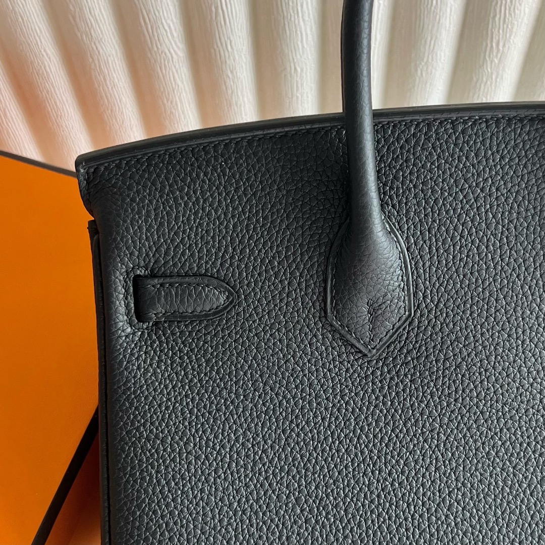 愛馬仕鉑金包經典款顏色 Hermès Birkin 25 Togo Leather Noir 黑色銀色五金