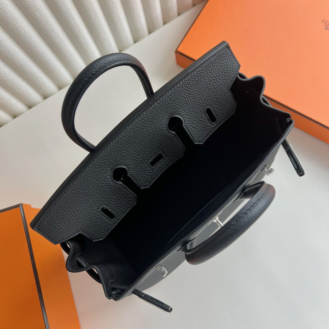 愛馬仕鉑金包經典款顏色 Hermès Birkin 25 Togo Leather Noir 黑色銀色五金