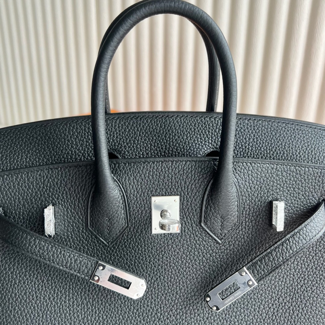 愛馬仕鉑金包經典款顏色 Hermès Birkin 25 Togo Leather Noir 黑色銀色五金