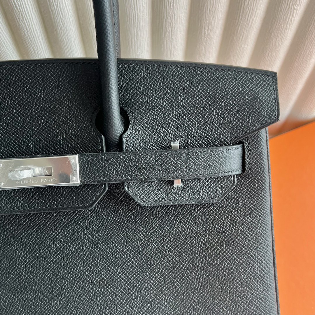 愛馬仕包包旗艦店入口 Hermès Birkin 30 Epsom Leather CK89 Noir 黑色銀色五金