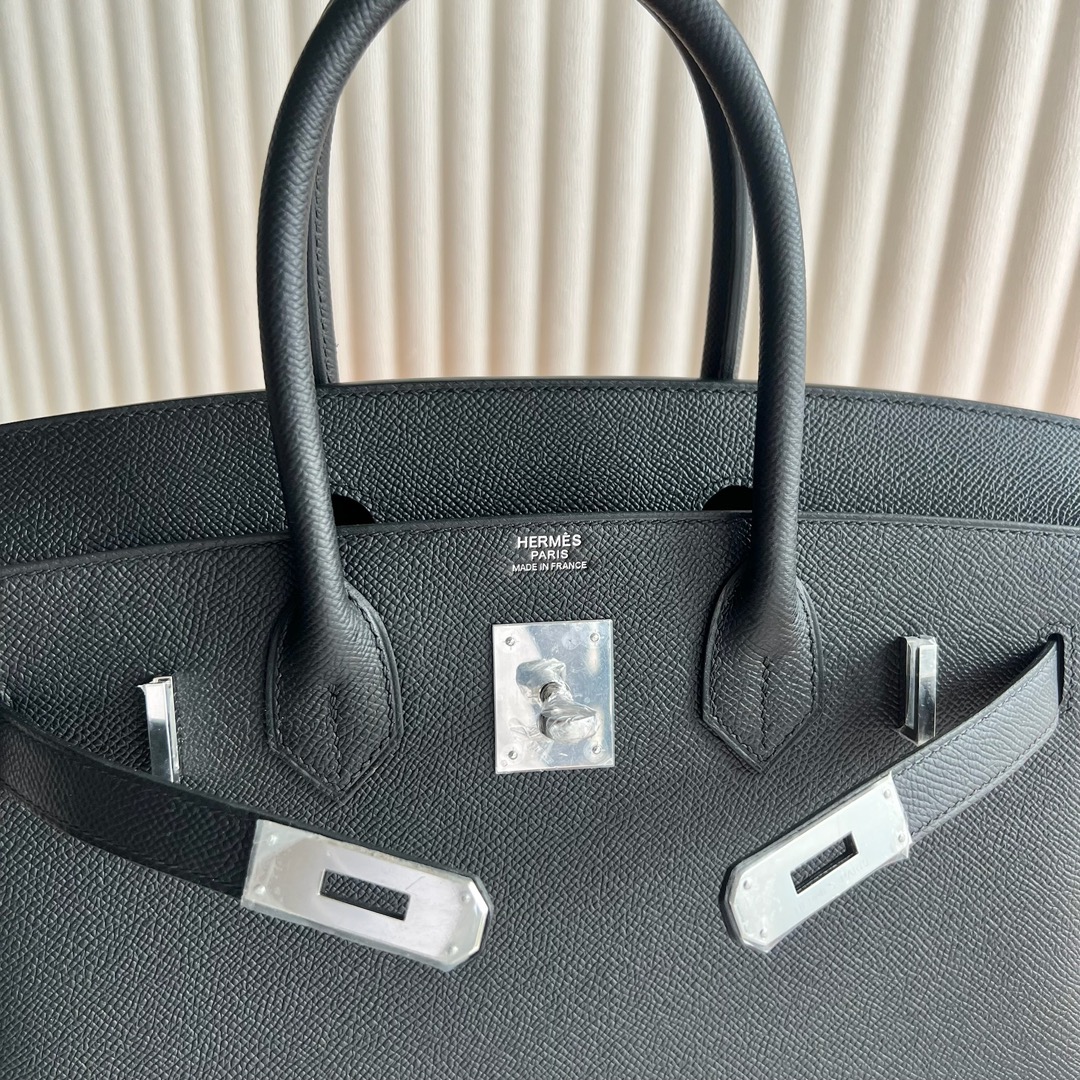 愛馬仕包包旗艦店入口 Hermès Birkin 30 Epsom Leather CK89 Noir 黑色銀色五金