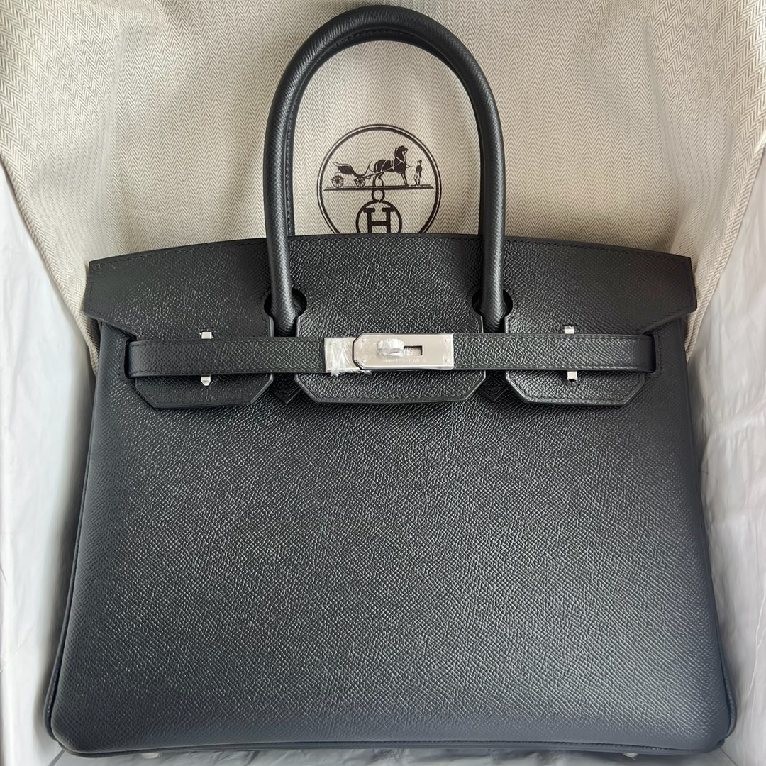 愛馬仕包包旗艦店入口 Hermès Birkin 30 Epsom Leather CK89 Noir 黑色銀色五金