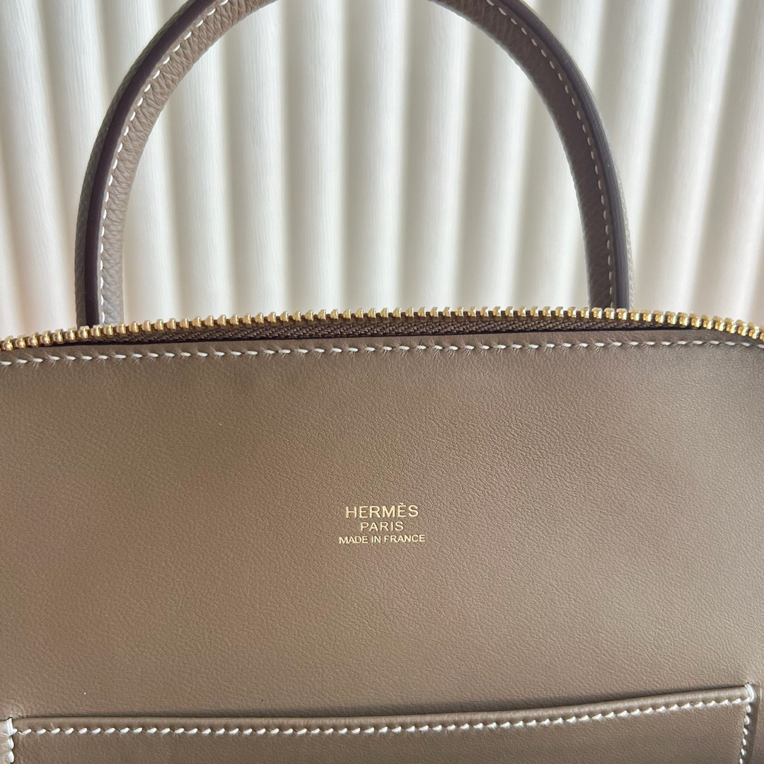 愛馬仕保齡球包25價格 Hermès Bolide 25 Epsom Etoupe大象灰 金色五金