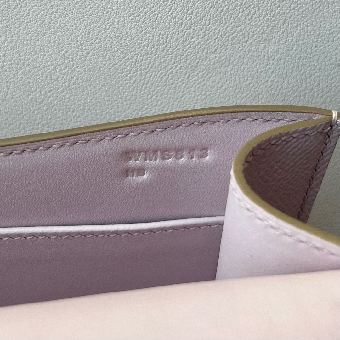 愛馬仕奢侈品牌包包 Hermès Constance Elan Mirror Style Epsom 09 Mauve Pale夢幻粉紫 銀色五金