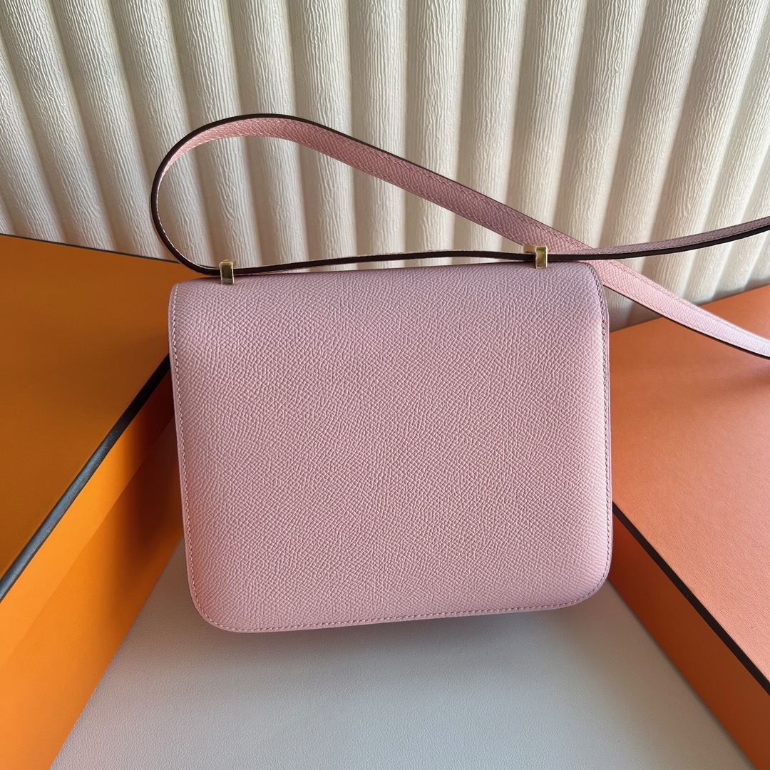 愛馬仕空姐包哪個顏色好看 Hermès Constance 18 Epsom 3Q Rose Sakura 新粉色櫻花粉金色五金