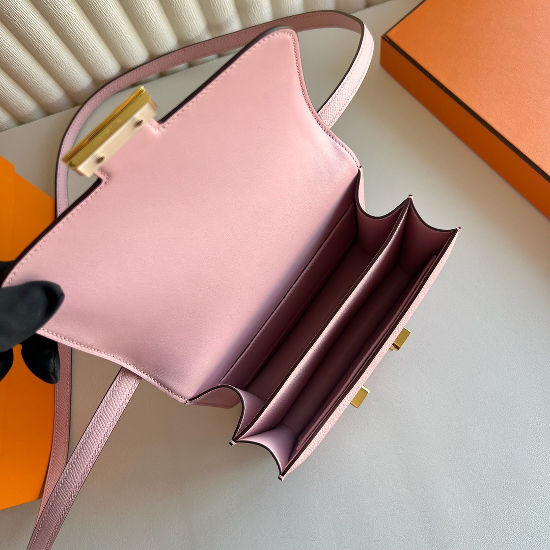 愛馬仕空姐包哪個顏色好看 Hermès Constance 18 Epsom 3Q Rose Sakura 新粉色櫻花粉金色五金