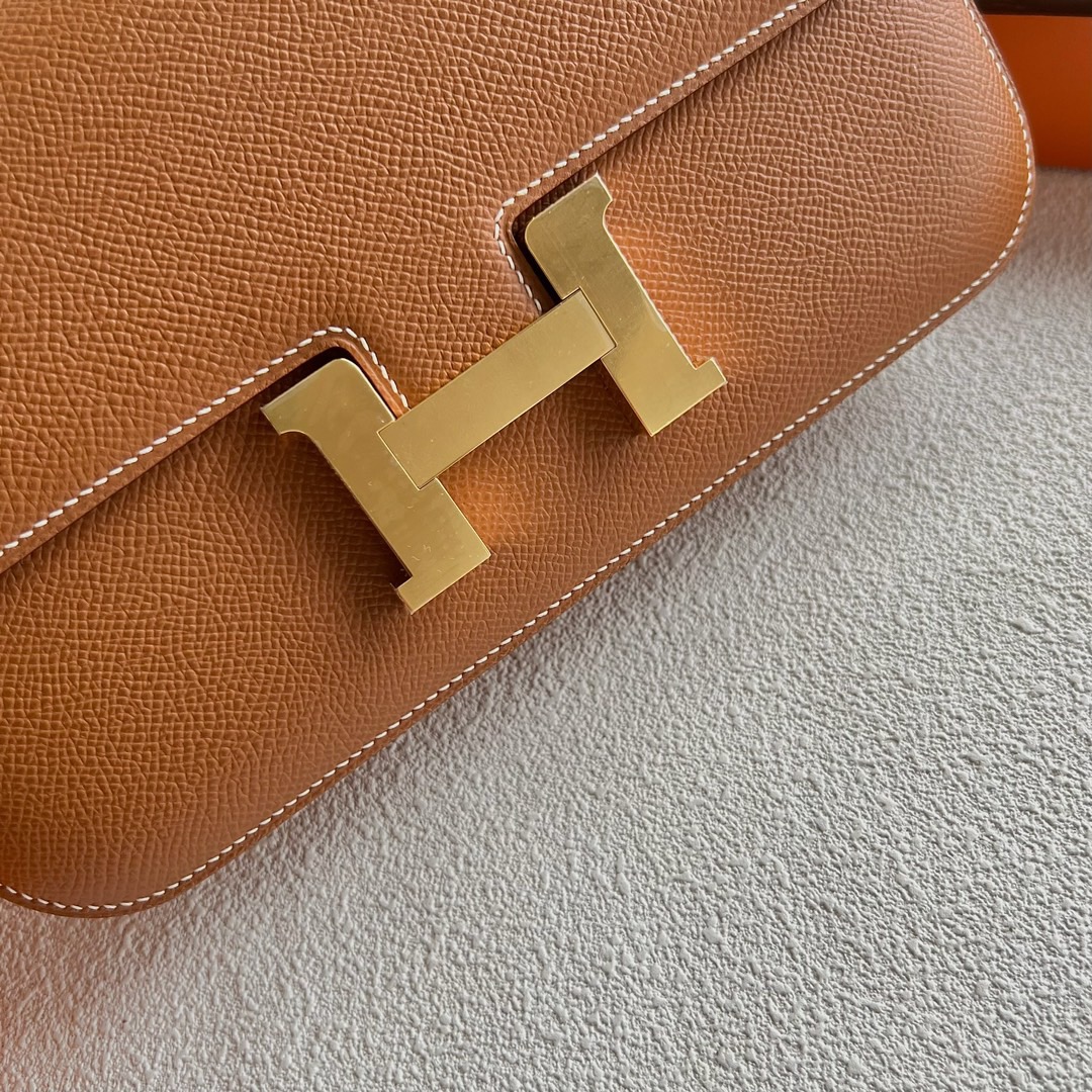 愛馬仕經典款女包 Hermès Constance Elan Mirror Style Epsom Gold 金棕色 金色五金