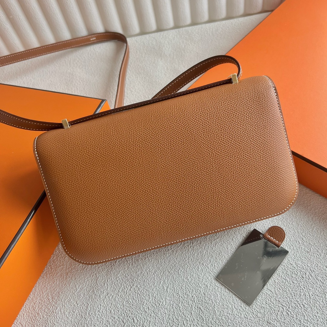 愛馬仕經典款女包 Hermès Constance Elan Mirror Style Epsom Gold 金棕色 金色五金