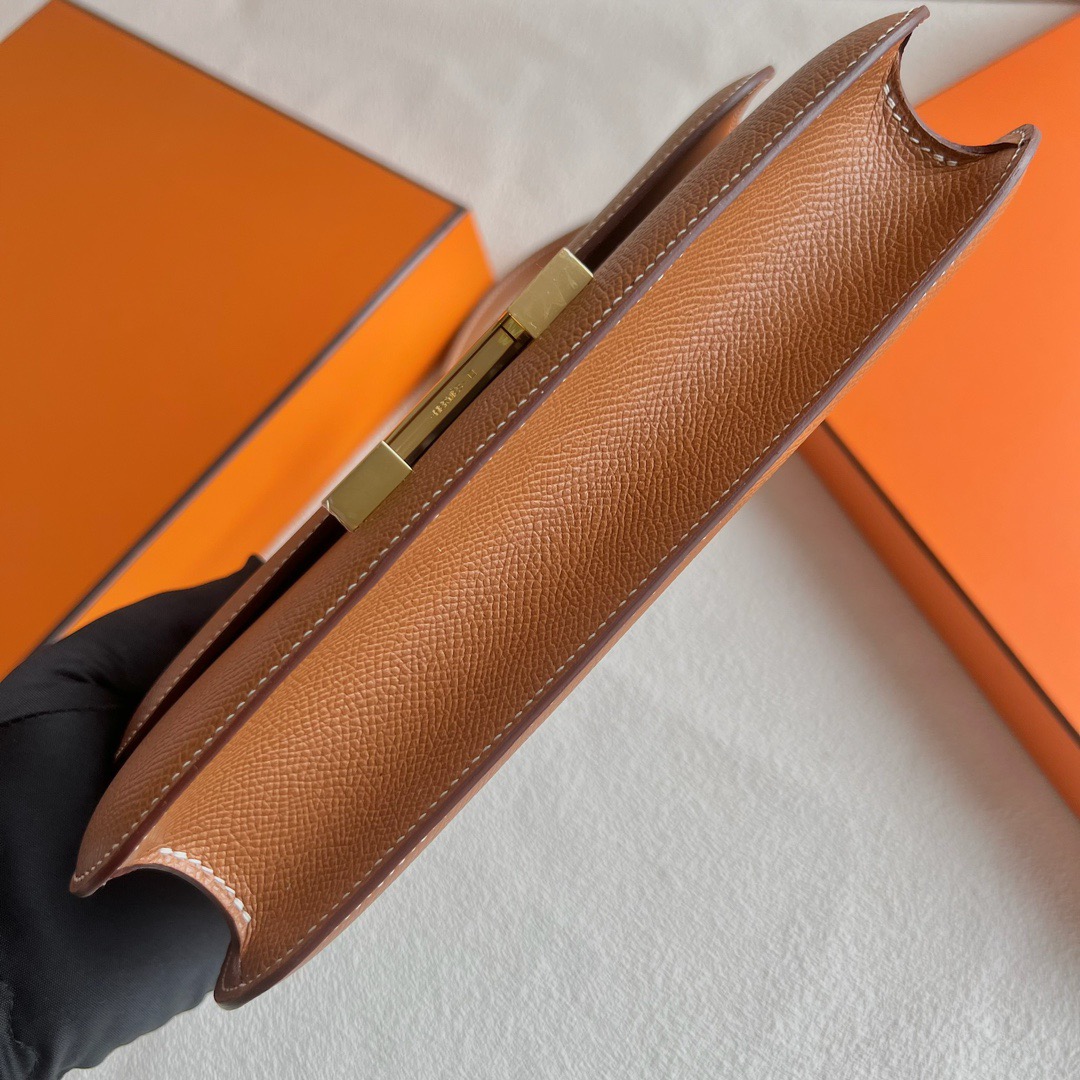 愛馬仕經典款女包 Hermès Constance Elan Mirror Style Epsom Gold 金棕色 金色五金
