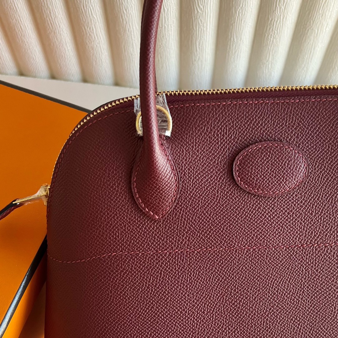 愛馬仕保齡球包27價格 Hermès Bolide 27 Epsom Rouge H愛馬仕紅金色五金