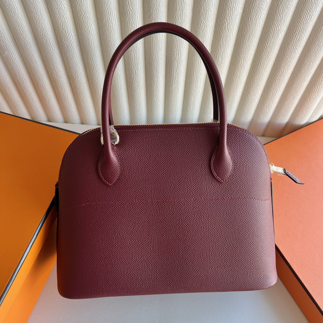 愛馬仕保齡球包27價格 Hermès Bolide 27 Epsom Rouge H愛馬仕紅金色五金